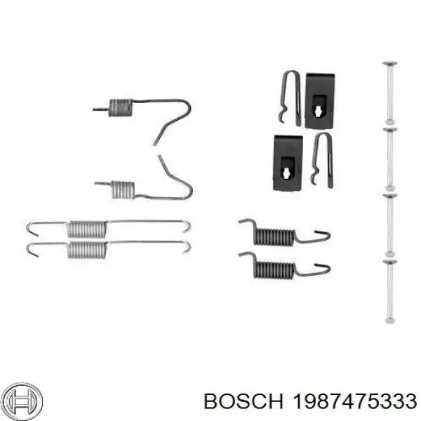 1987475333 Bosch juego de reparación, pastillas de frenos