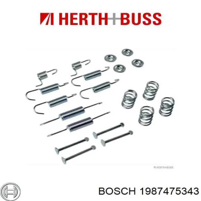 Comprar 1987475343 Bosch Kit de montaje de zapatas de freno traseras