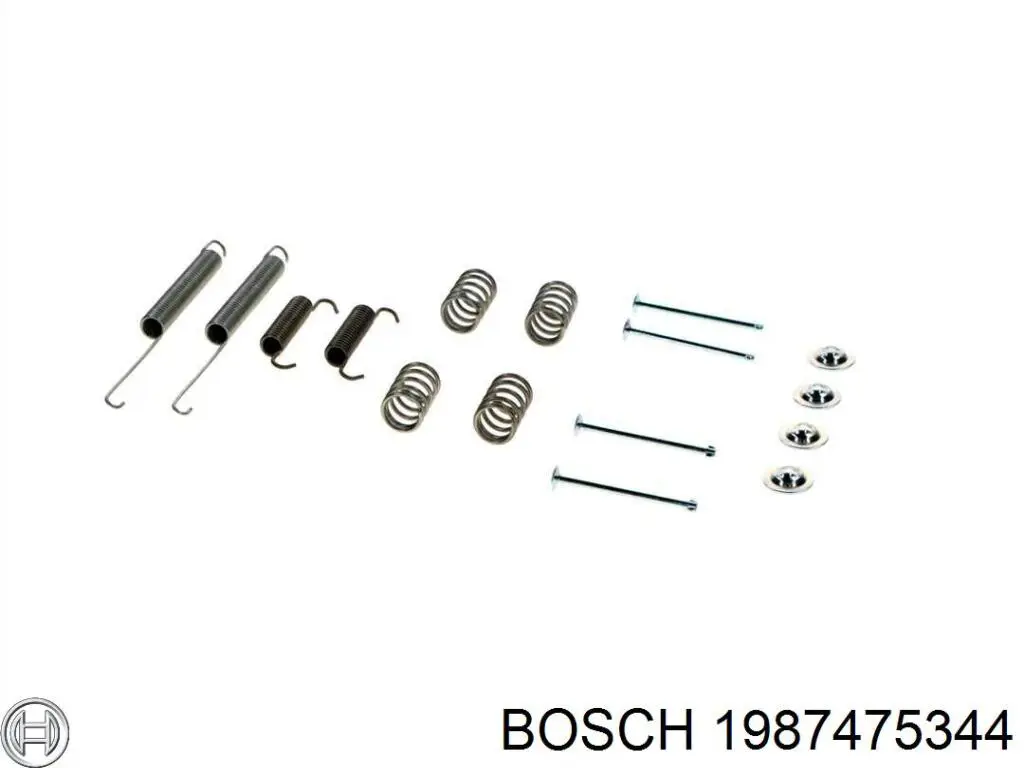 1987475344 Bosch kit de montaje, zapatas de freno traseras