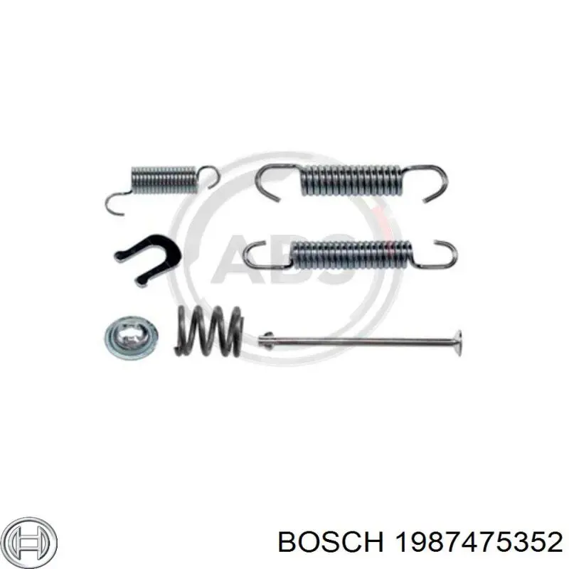1987475352 Bosch kit de montaje, zapatas de freno traseras