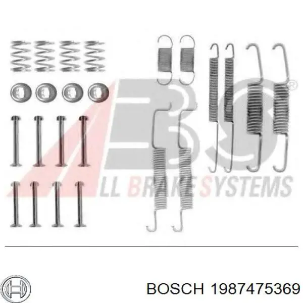 1987475369 Bosch juego de reparación, frenos traseros