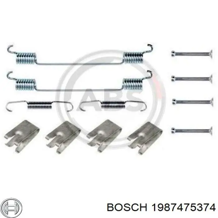 Juego de reparación de frenos traseros 1987475374 Bosch