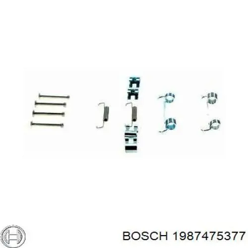 1987475377 Bosch kit de montaje, zapatas de freno traseras