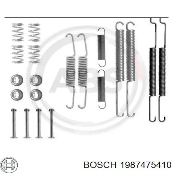 Kit de montaje de zapatas de freno traseras 1987475410 Bosch