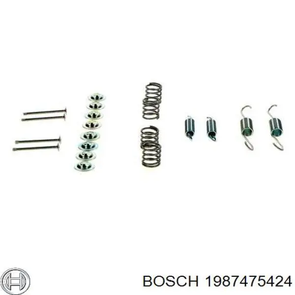 1987475424 Bosch kit de montaje, zapatas de freno traseras