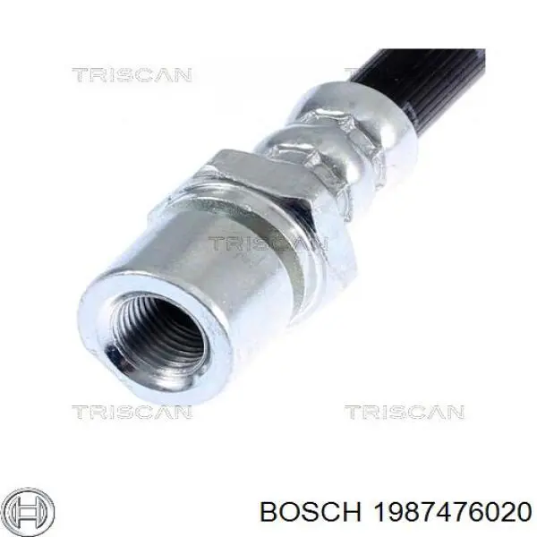 1987476020 Bosch tubo flexible de frenos trasero