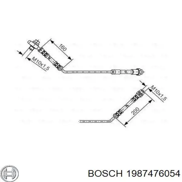 Comprar 1987476054 Bosch Latiguillo de freno trasero izquierdo