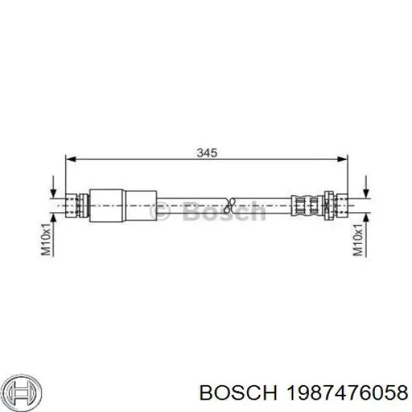 1987476058 Bosch latiguillo de freno delantero