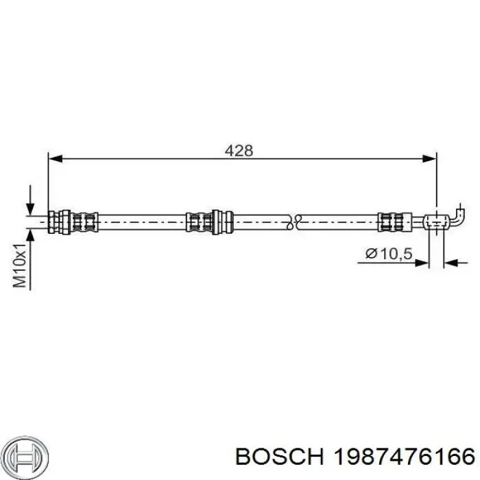 1987476166 Bosch latiguillo de freno trasero