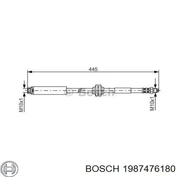 Manguera de freno trasera Bosch 1987476180 precio, desde 17,00 EUR