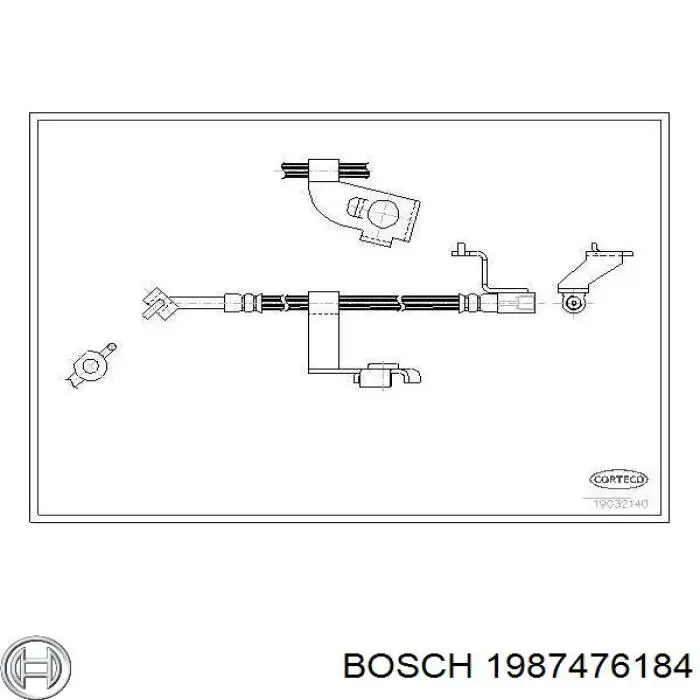 1987476184 Bosch latiguillos de freno delantero izquierdo