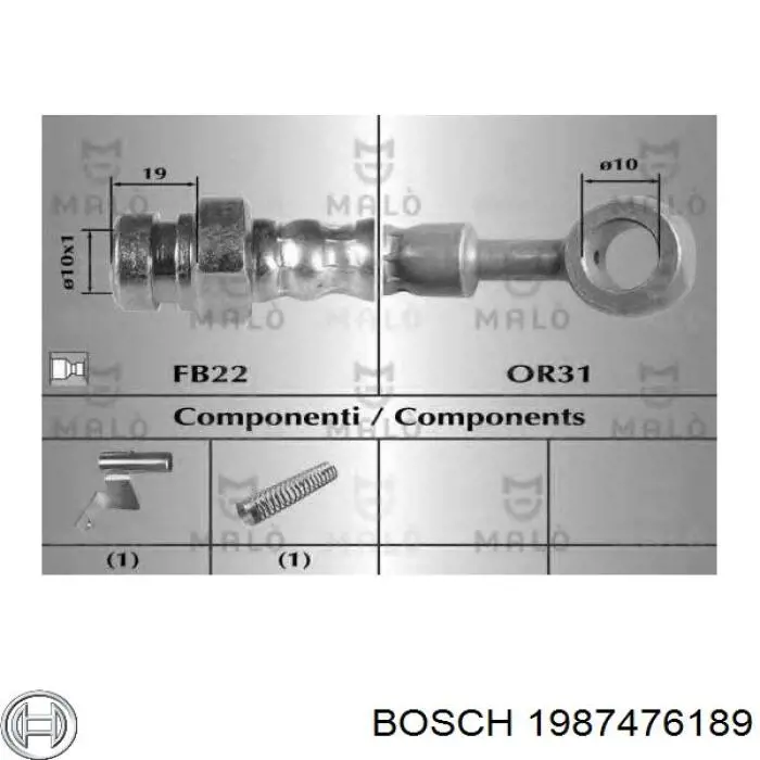 Manguera de freno delantera derecha ABS SL5674 precio, desde 17,93 EUR