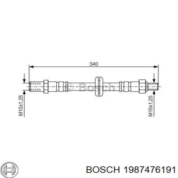 Latiguillos de freno delantero Bosch 1987476191 precio, desde 9,98 EUR