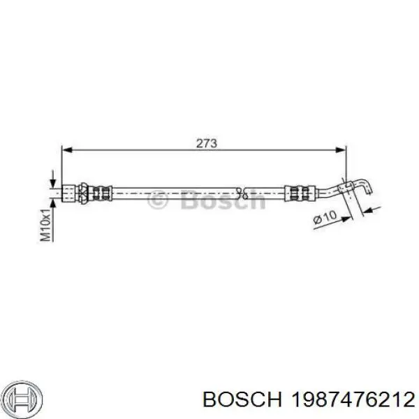 Latiguillo de freno trasero 1987476212 Bosch