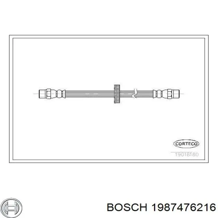 Tubo flexible de frenos trasero BOSCH 1987476216