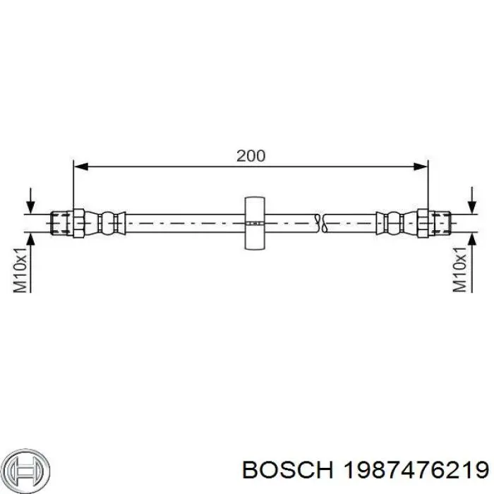 1987476219 Bosch latiguillo de freno trasero izquierdo