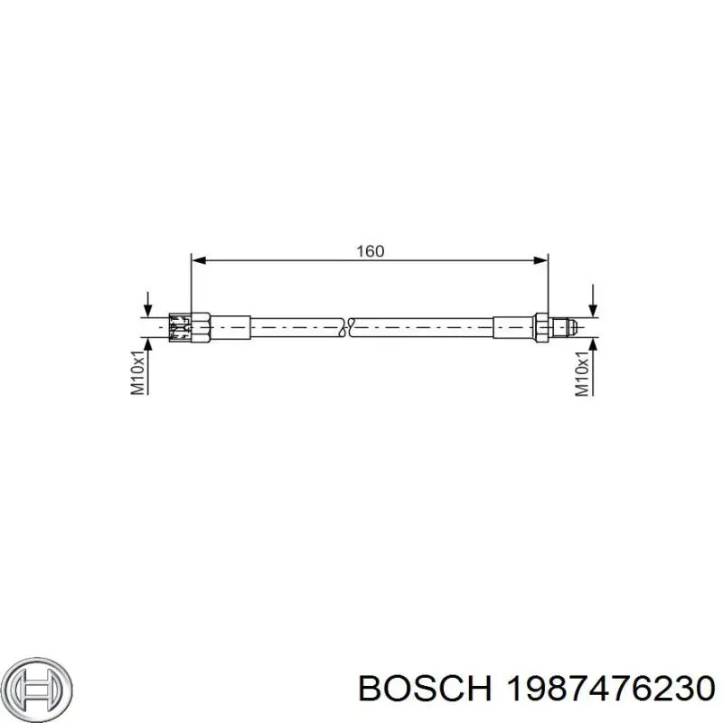 1987476230 Bosch latiguillo de freno trasero