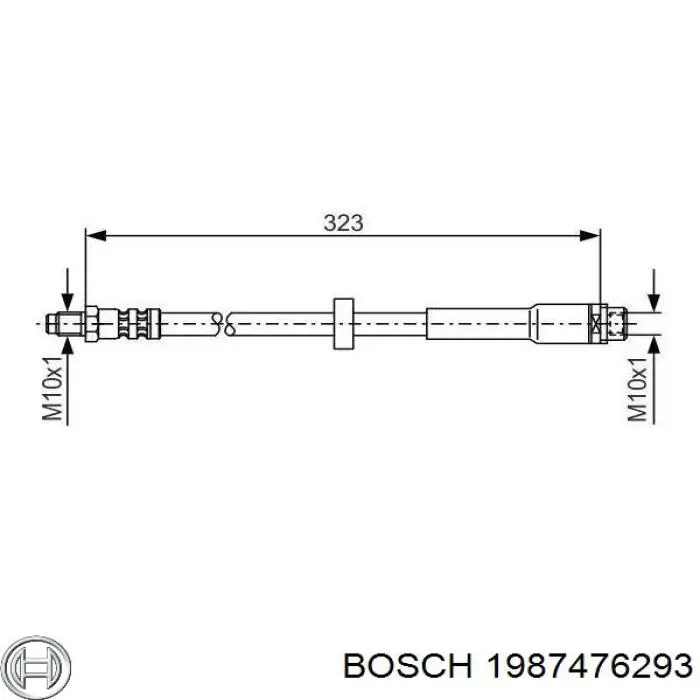 1987476293 Bosch tubo flexible de frenos trasero