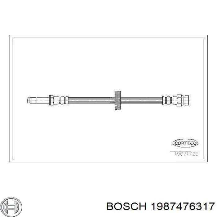 1987476317 Bosch latiguillo de freno delantero
