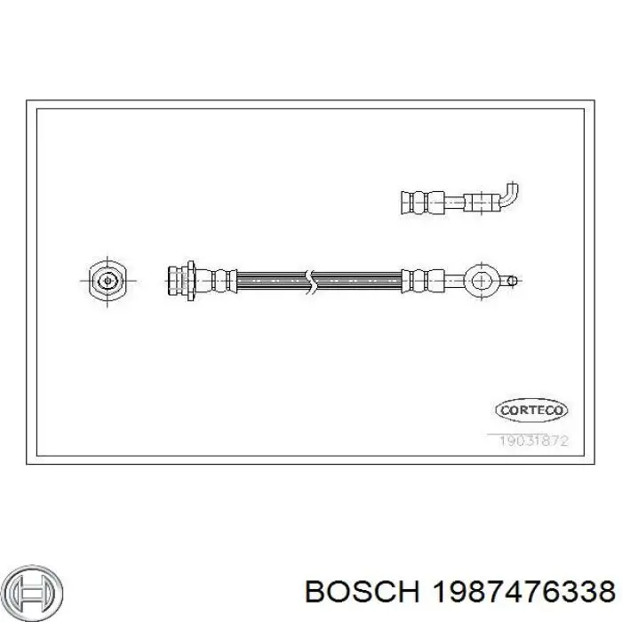 1987476338 Bosch tubo flexible de frenos trasero