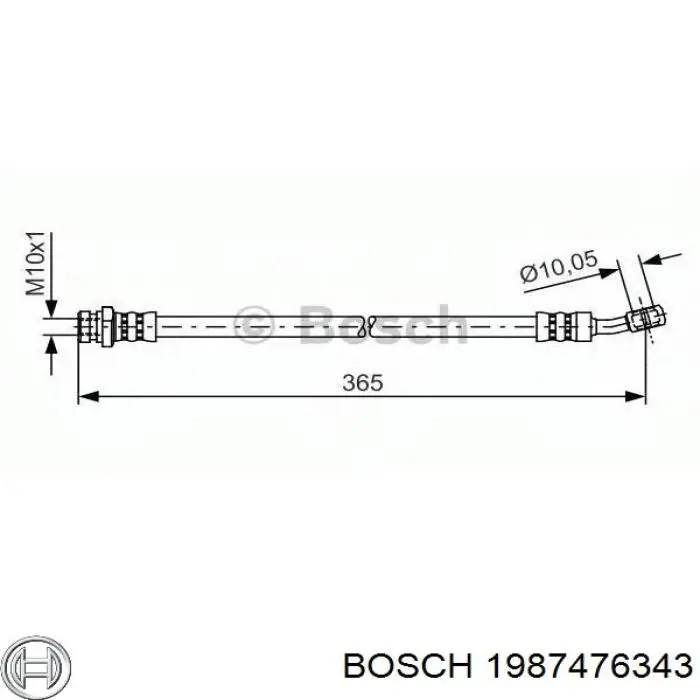 1987476343 Bosch latiguillo de freno delantero