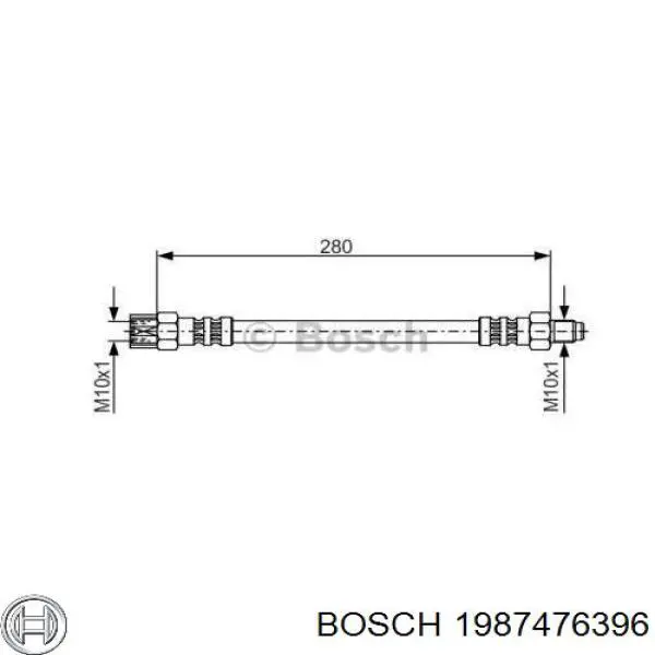 1987476396 Bosch latiguillo de freno trasero