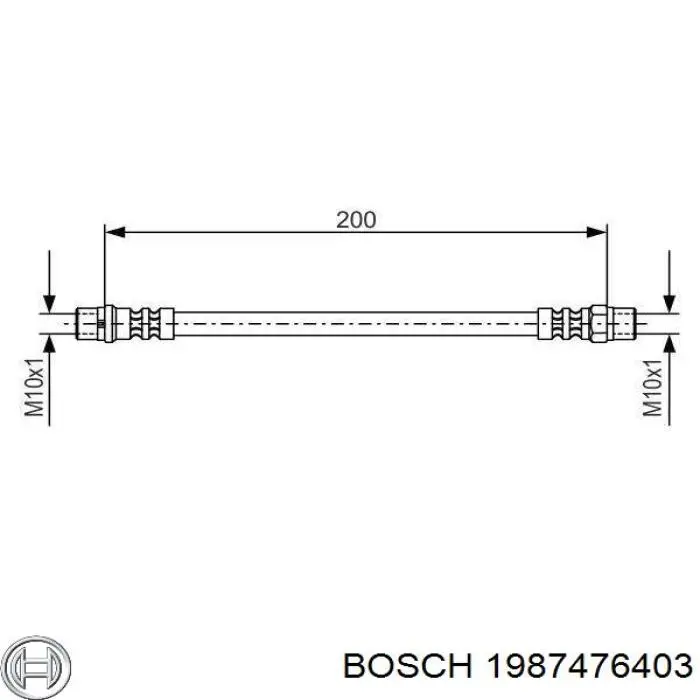 1987476403 Bosch tubo flexible de frenos trasero