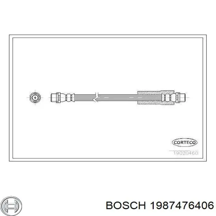 1987476406 Bosch latiguillo de freno delantero
