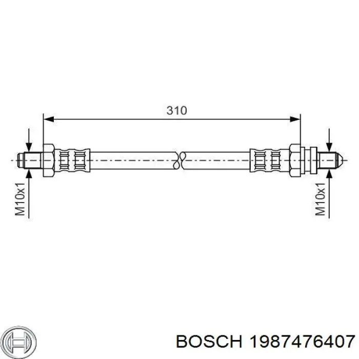1987476407 Bosch latiguillo de freno delantero