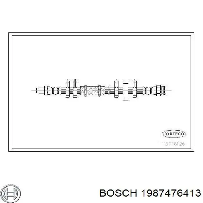 1 987 476 413 Bosch latiguillo de freno delantero