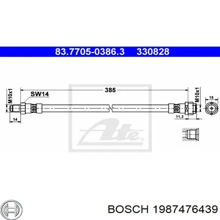 1987476439 Bosch latiguillo de freno delantero