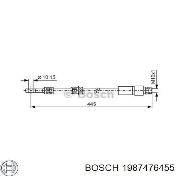 1987476455 Bosch Tubo de frenos delantero