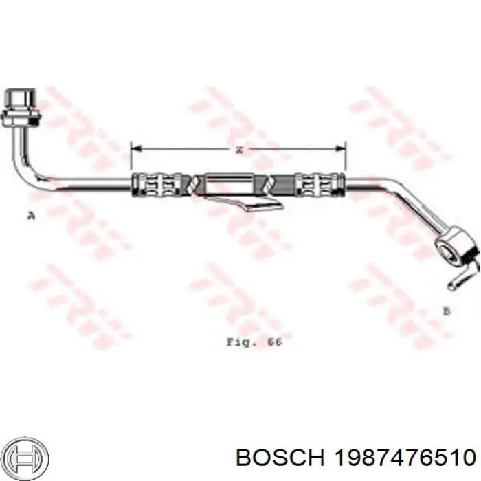 1987476510 Bosch latiguillos de freno delantero derecho