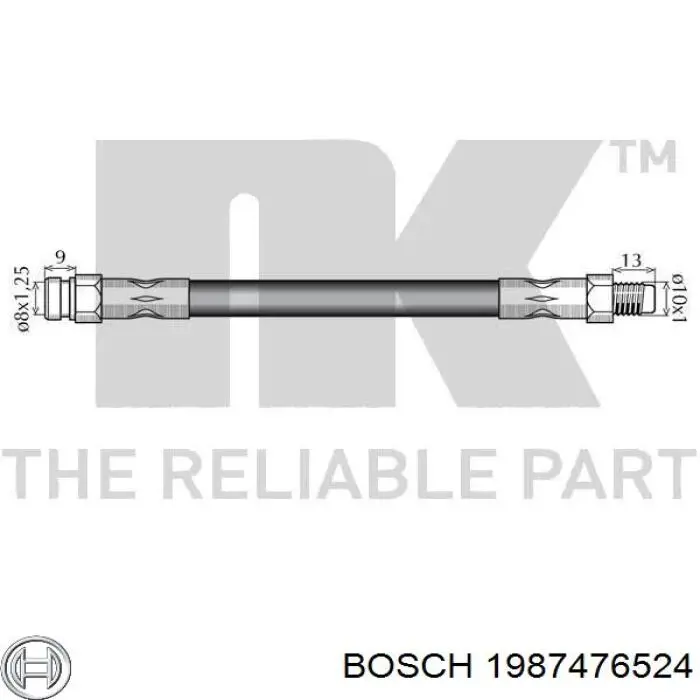 1987476524 Bosch latiguillo de freno delantero