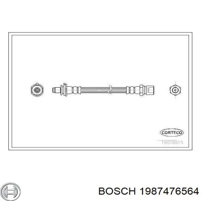 1987476564 Bosch latiguillo de freno trasero
