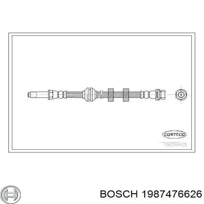 1987476626 Bosch latiguillo de freno delantero