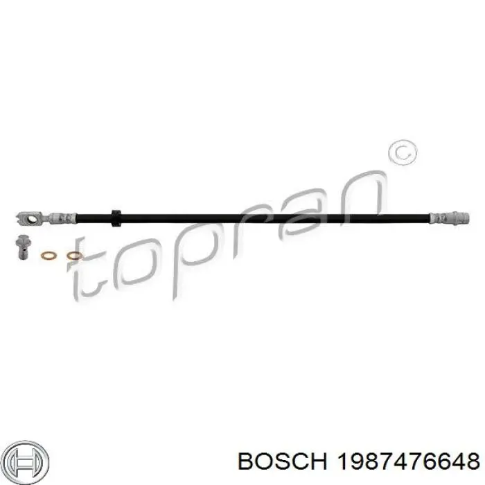 1987476648 Bosch Tubo de frenos delantero