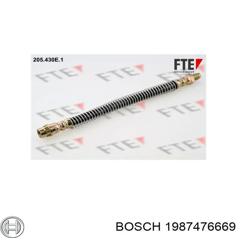 1987476669 Bosch tubo flexible de frenos trasero