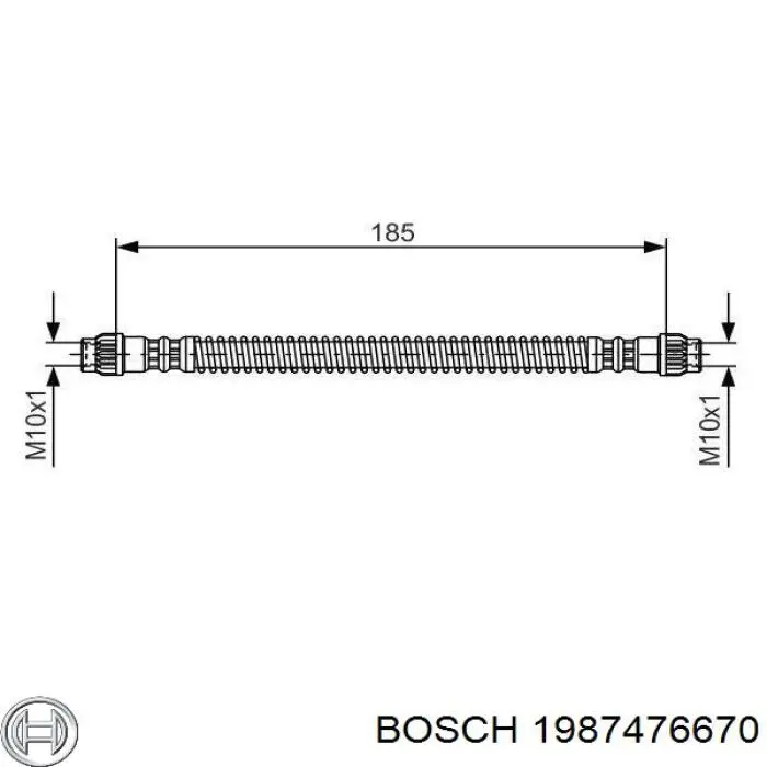 1987476670 Bosch latiguillo de freno trasero