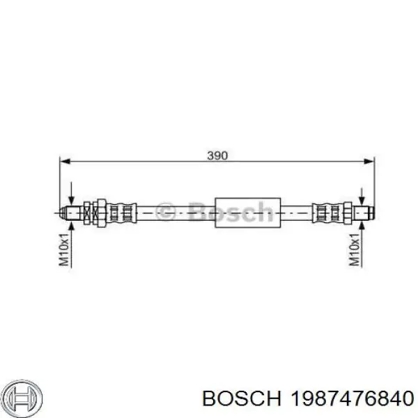 Comprar 1987476840 Bosch Latiguillo de freno trasero