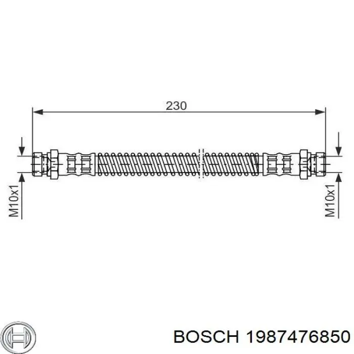 1987476850 Bosch tubo flexible de frenos trasero izquierdo