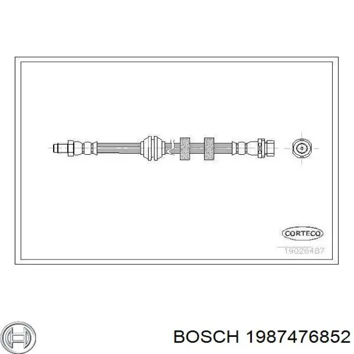 1987476852 Bosch latiguillo de freno delantero