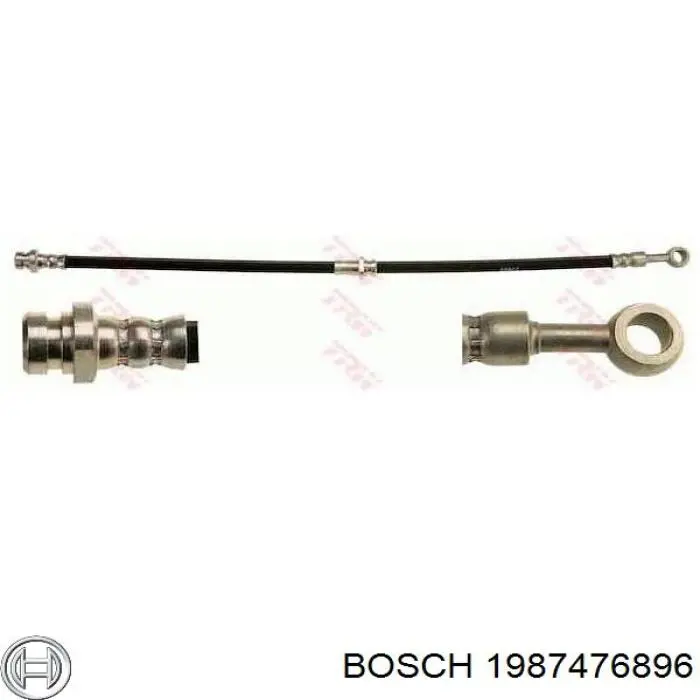 1987476896 Bosch latiguillo de freno trasero izquierdo