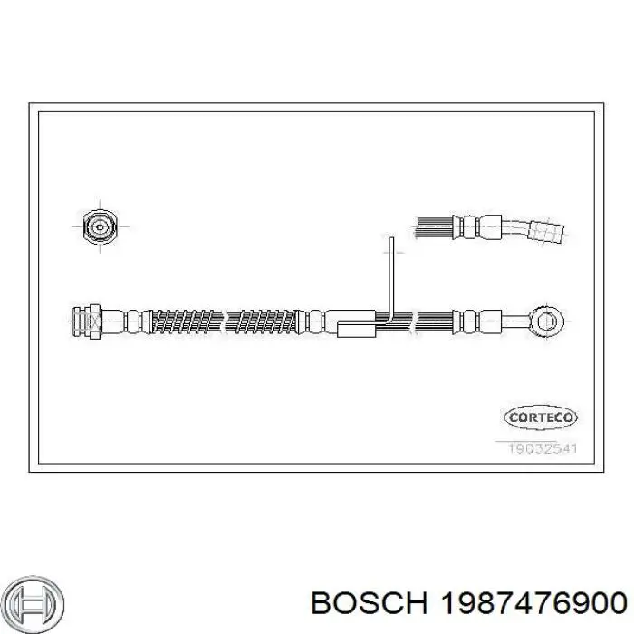 1987476900 Bosch tubo flexible de frenos delantero izquierdo