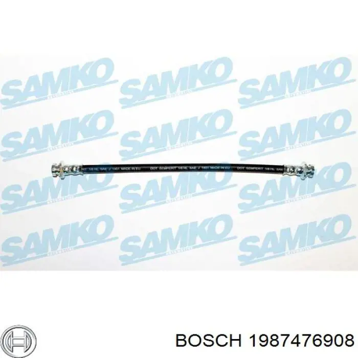 1 987 476 908 Bosch latiguillo de freno delantero