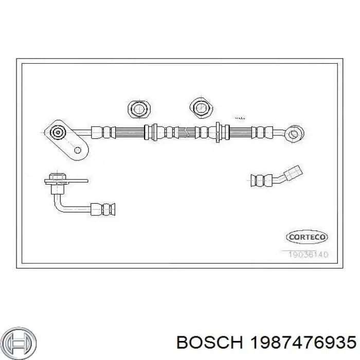 Tubo flexible de frenos delantero derecho Japan Parts TF830