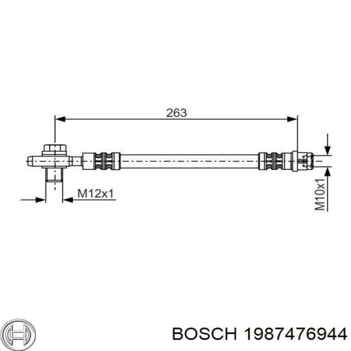 1987476944 Bosch latiguillo de freno trasero