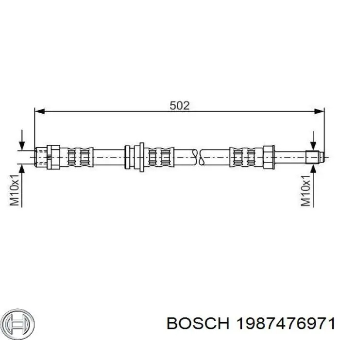 1987476971 Bosch tubo flexible de frenos trasero