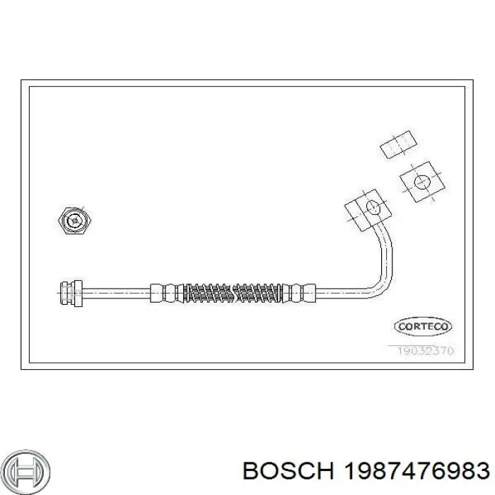 1987476983 Bosch latiguillos de freno delantero izquierdo