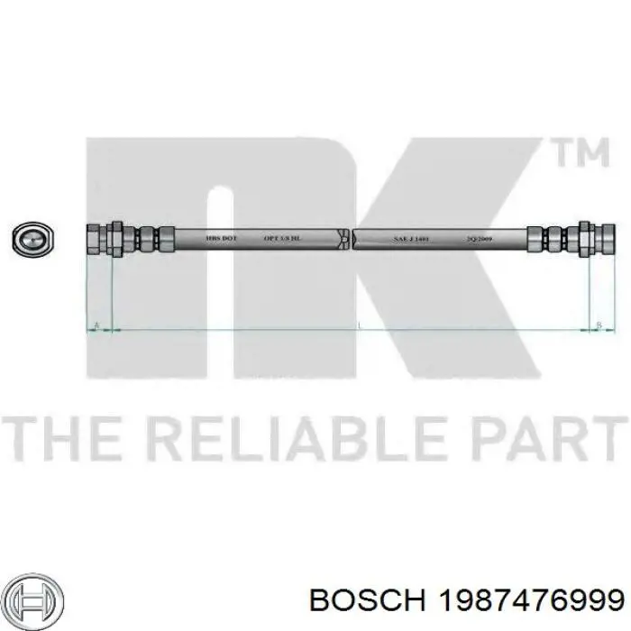 Latiguillo de freno delantero Renault Espace 4 JK0